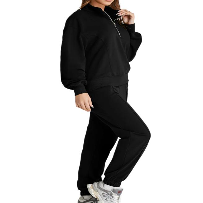 Half Zip Long Sleeve Top & Joggers Lounge Set