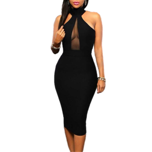 Cutout Grecian Neck Dress