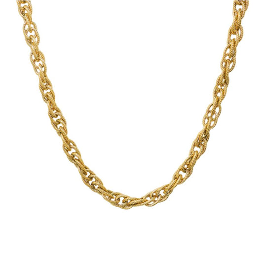 Gold Steel Chain Necklace