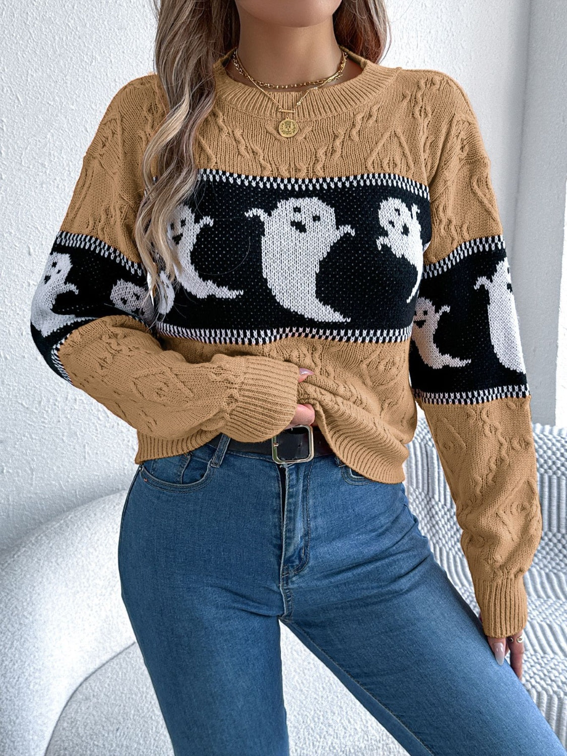 Ghost Round Neck Sweater