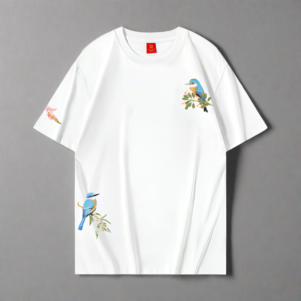 Embroidered Bird T-Shirt