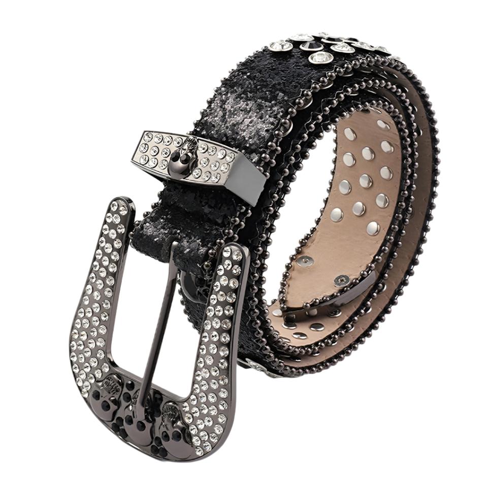 Vegan Leather Skull Belt