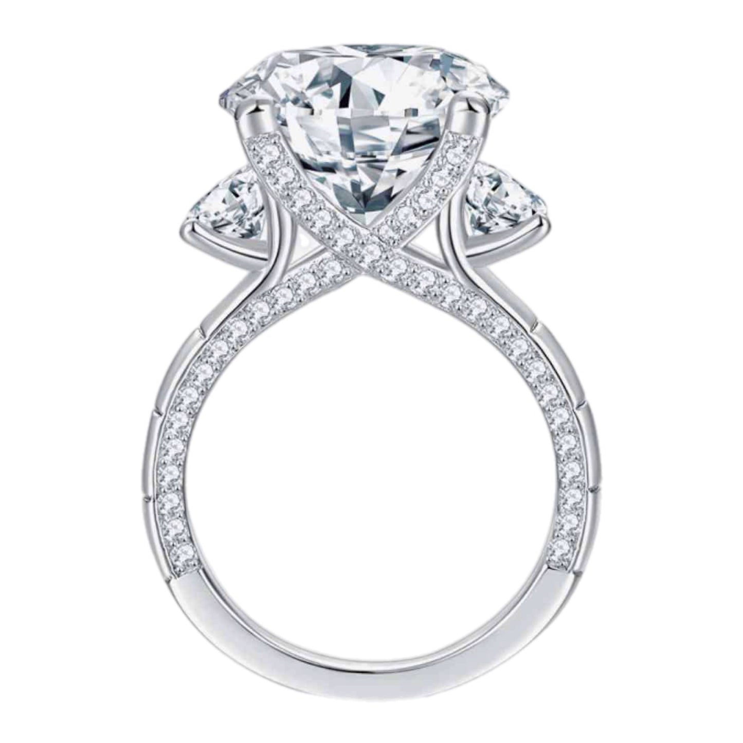 Moissanite Sterling Silver Ring