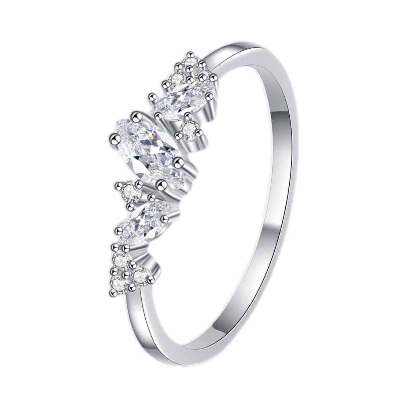 1/2 Carat Moissanite Sterling Silver Ring