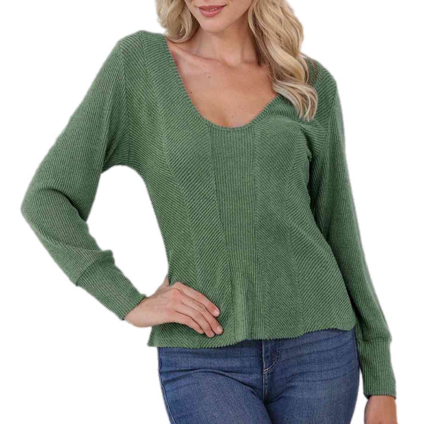 Light & Casual Scoop Neck Long Sleeve Top