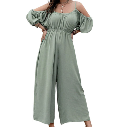 Spaghetti Strap Wide Leg Jumpsuit