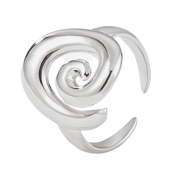 Gold or Silver Steel Spiral Ring