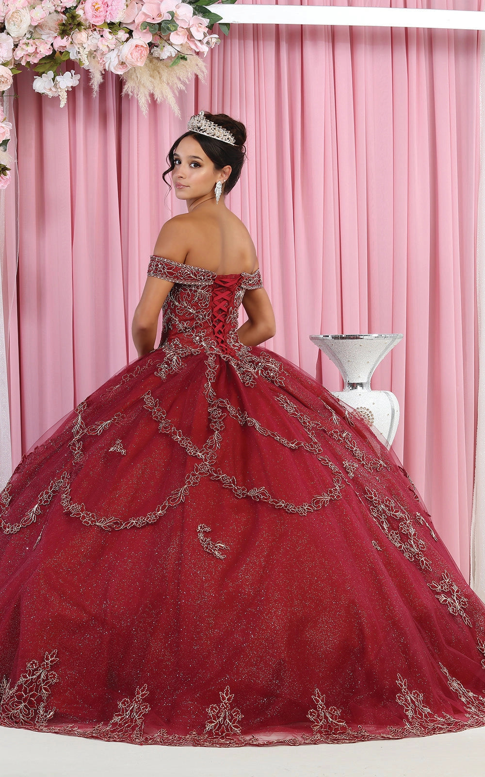 Embroidered Quince Ball Gown