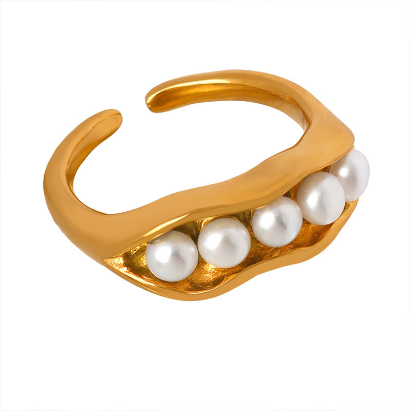 Pearl Ring in Gold or Silver Steel