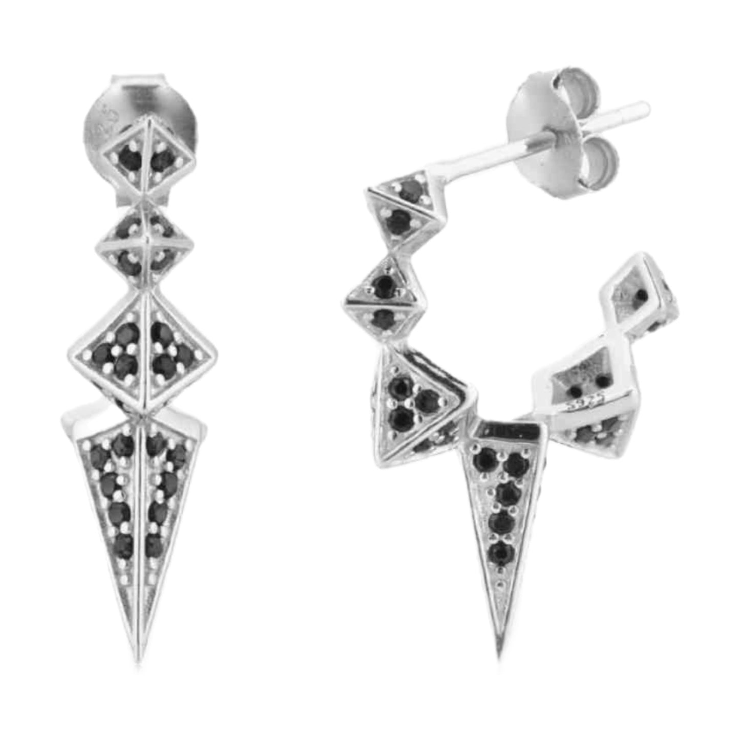 Spike Hoop Stud Earrings