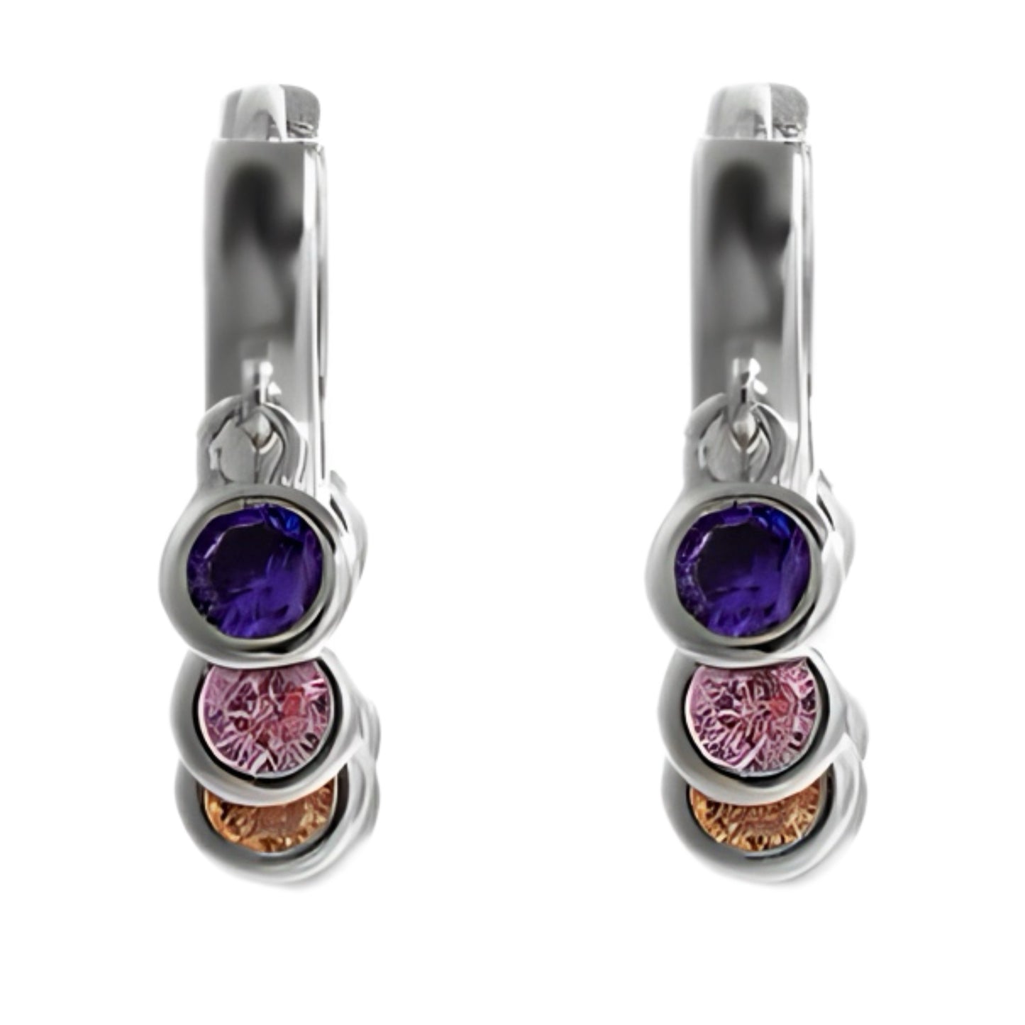 Zircon 925 Sterling Silver Huggie Earrings