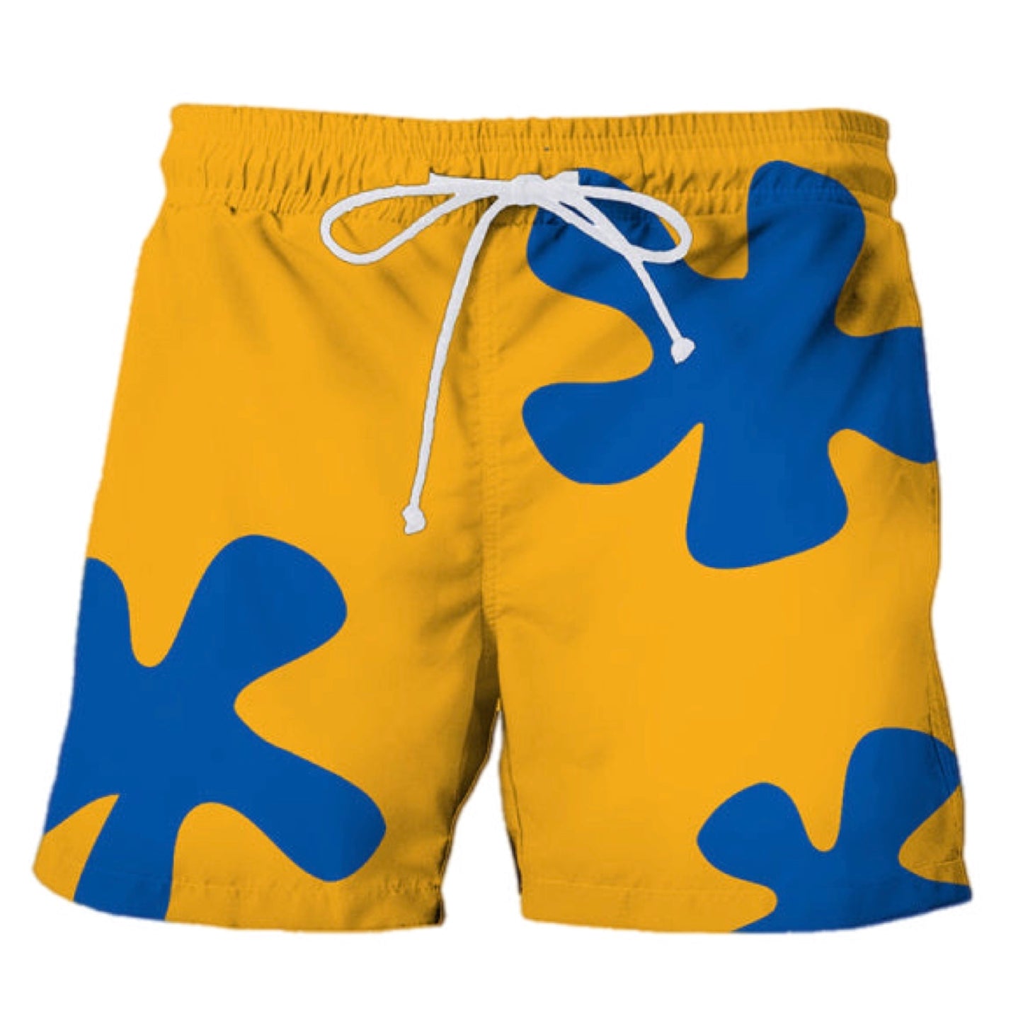 Flower Print Swim Trunks