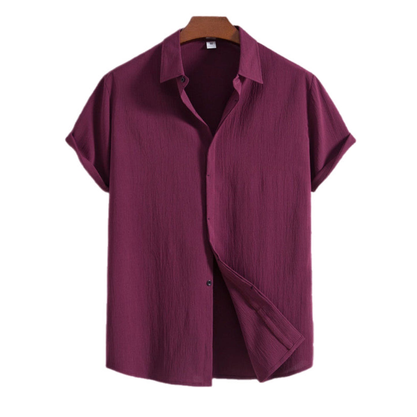 Loose Short Sleeve Button Up Shirt