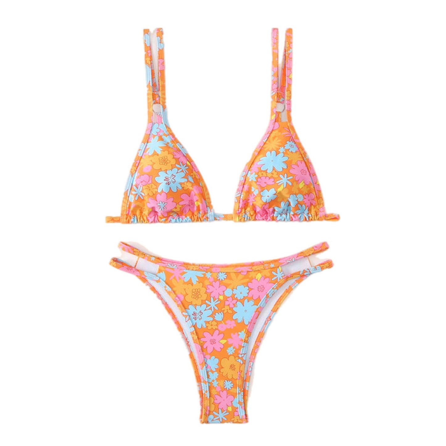 Floral Double Strap Bikini