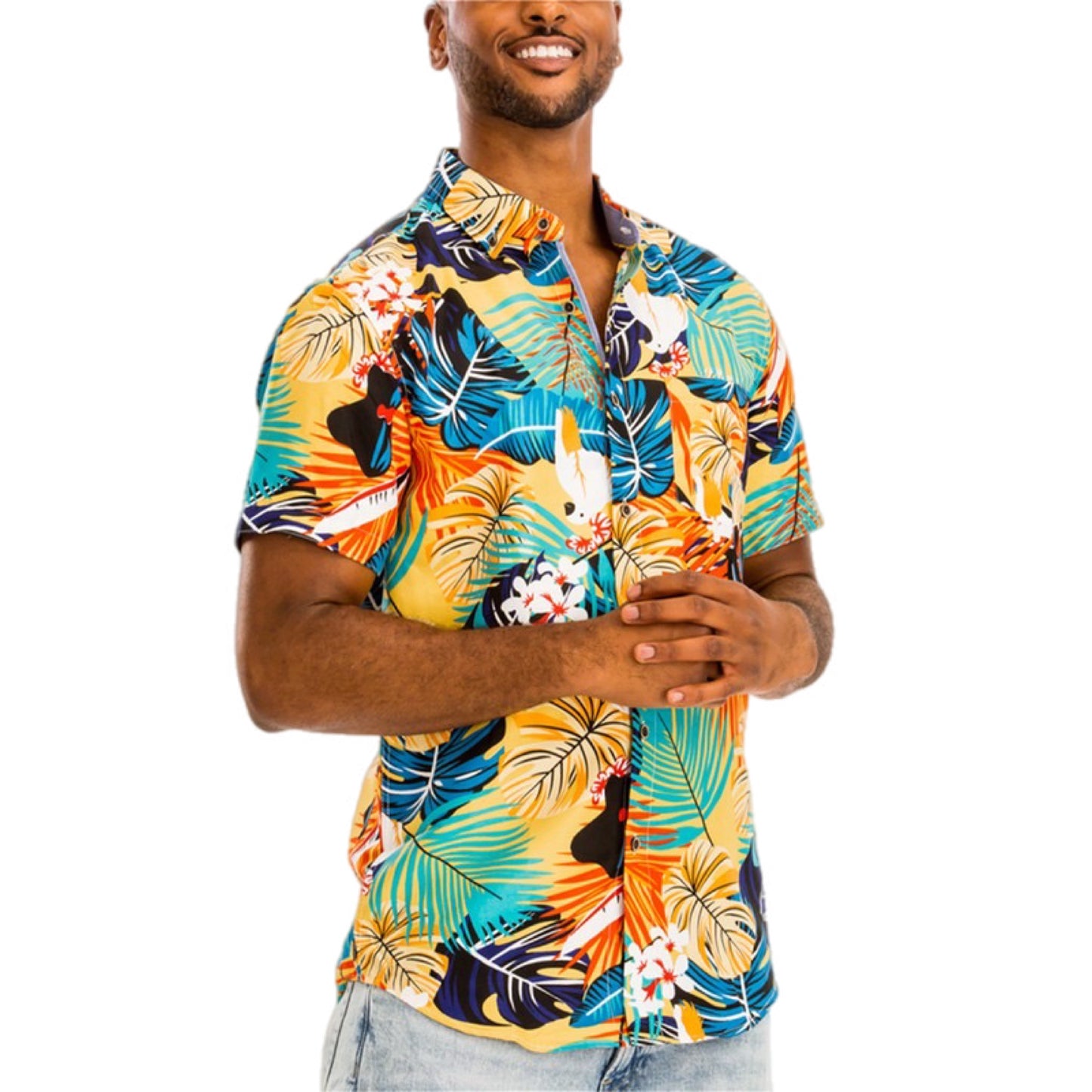 Tropical Breeze Button-Up Shirt