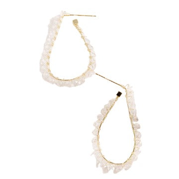 Delicate Drop Hoop Earrings