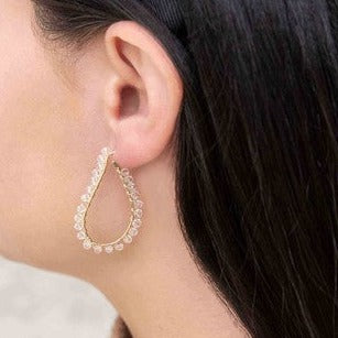 Delicate Drop Hoop Earrings