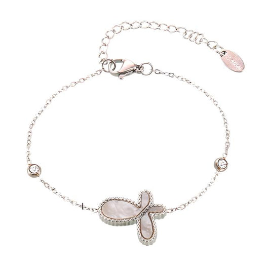 Pearl Butterfly Charm Necklace, Earrings or Bracelet