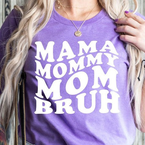 Plus Mama Mommy Mom Bruh Graphic Tee - Plus