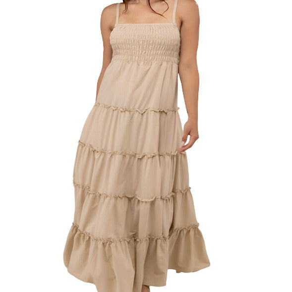 Woven Tiered Maxi Dress