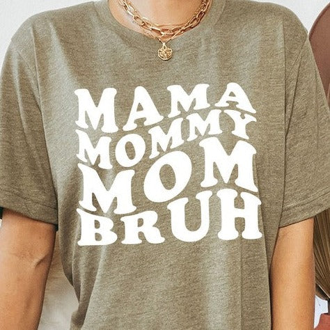 Plus Mama Mommy Mom Bruh Graphic Tee - Plus