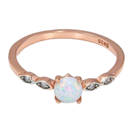 Opal Solitaire Ring