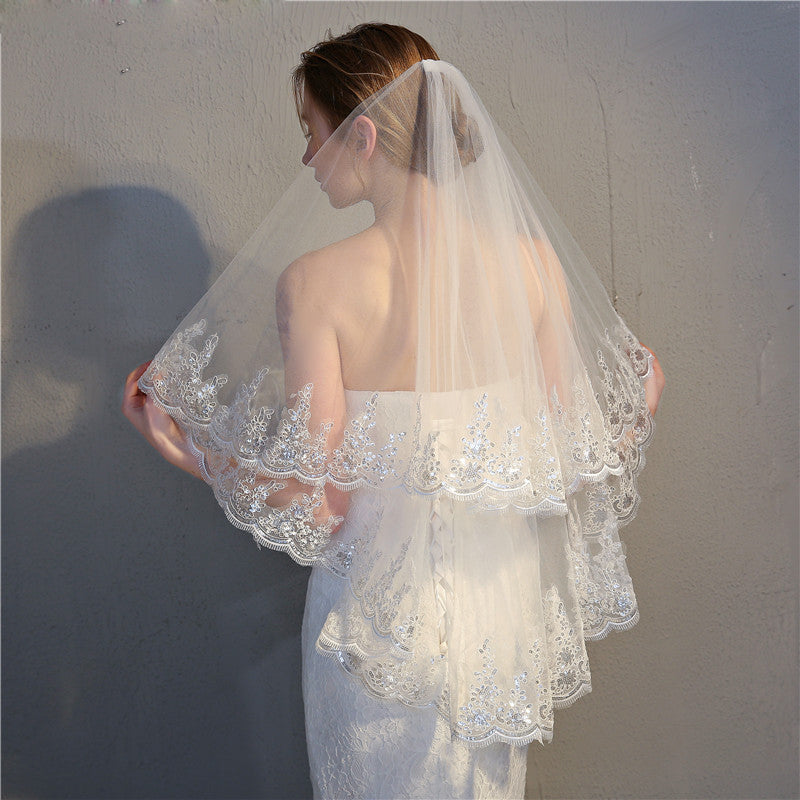 Lace Embroidered Wedding Veil