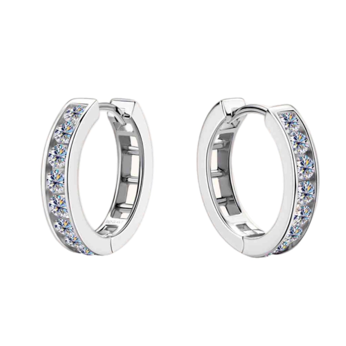 Moissanite Hoop Earrings