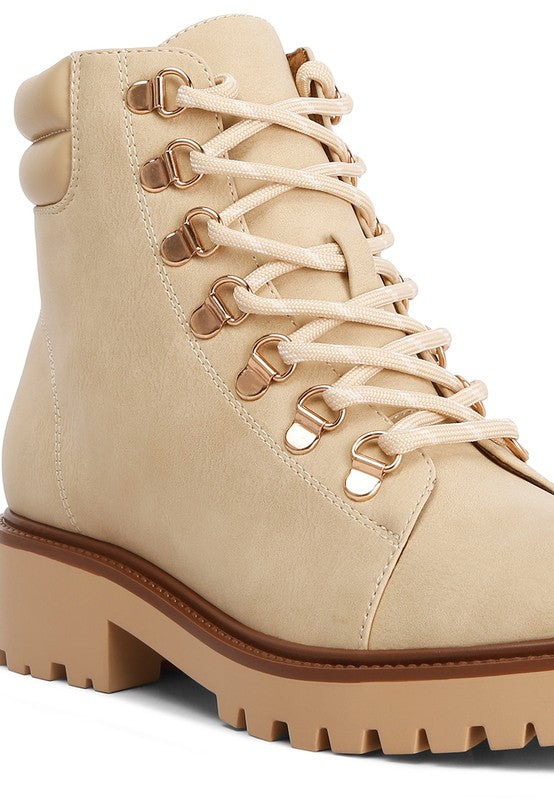 Soft Lace-Up Combat Boots