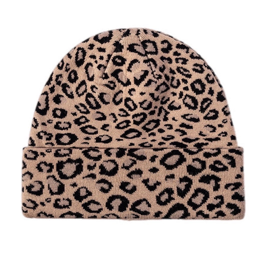 Leopard Cuffed Beanie