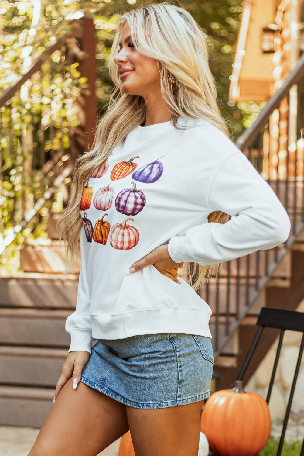 Pumpkin Graphic Sweatshirt