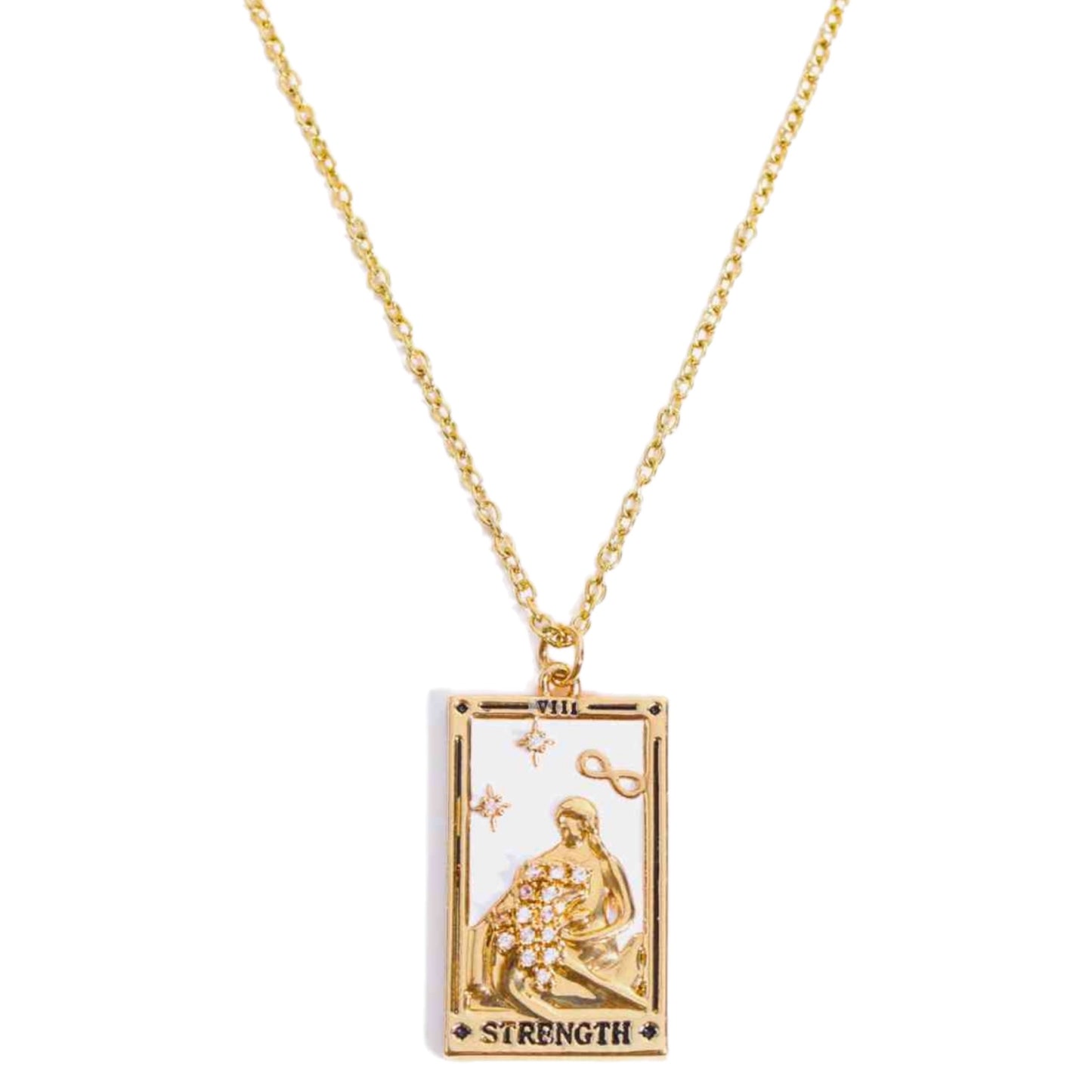 Gold Tarot Card Necklace