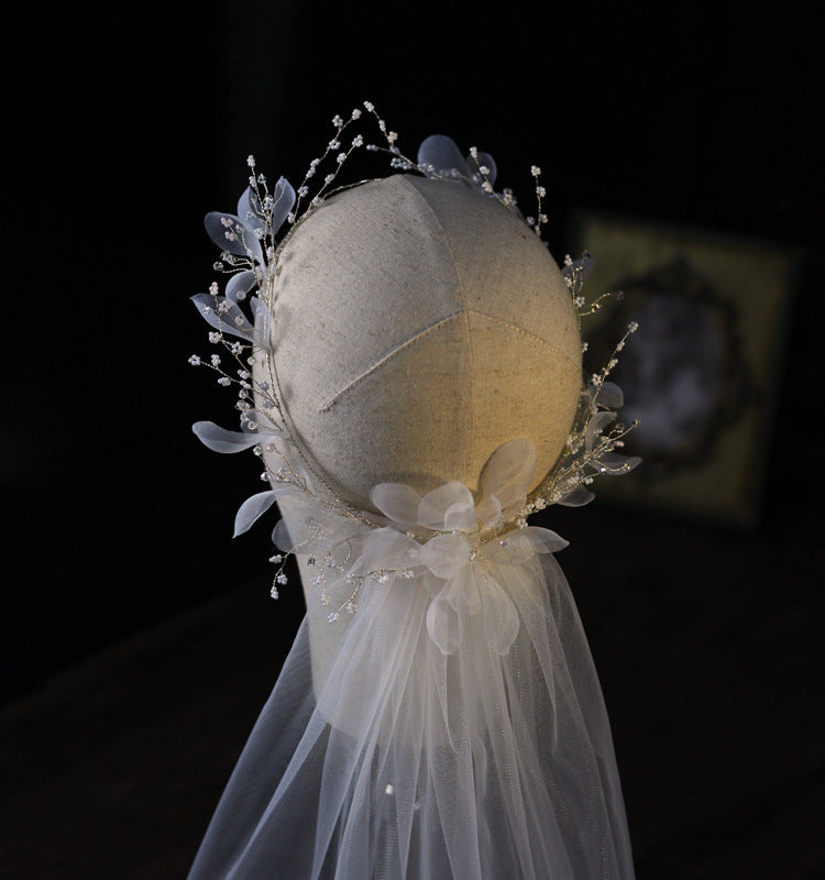 Gold Bridal Head Piece with Veil