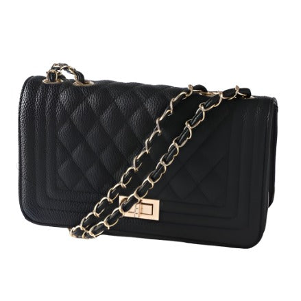 Vegan Leather Quilted Handbag