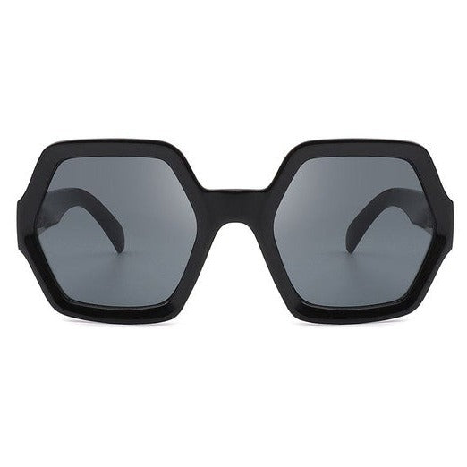 Square Oversized Hexagonal Sunglasses