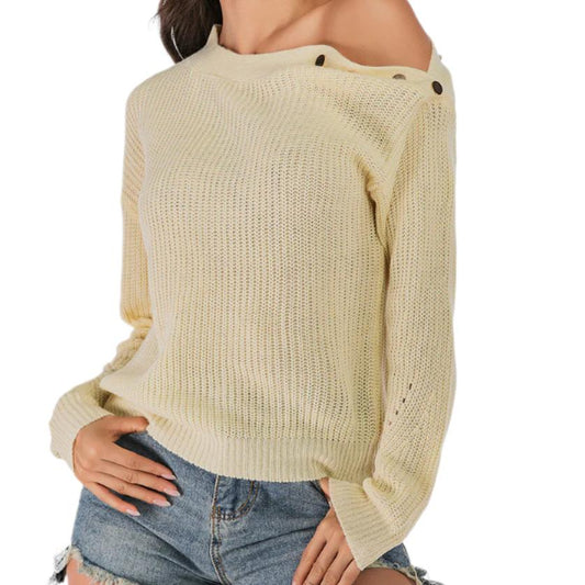 One Shoulder Long Sleeve Sweater