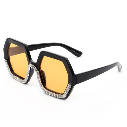 Oversize Rhinestone Sunglasses