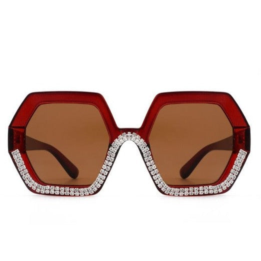 Oversize Rhinestone Sunglasses