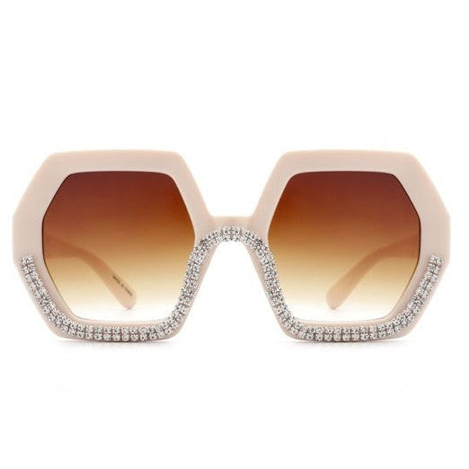 Oversize Rhinestone Sunglasses