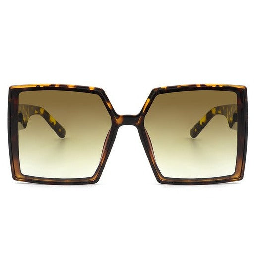 Square Flat Top Oversized Sunglasses