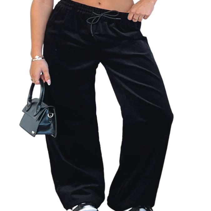 Drawstring Wide Leg Active Pants