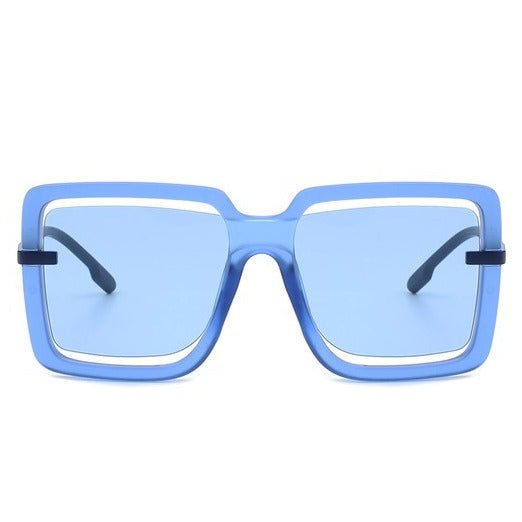 Oversize Square Large Cut-Out Sunglasses