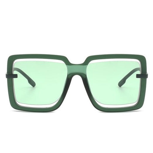 Oversize Square Large Cut-Out Sunglasses