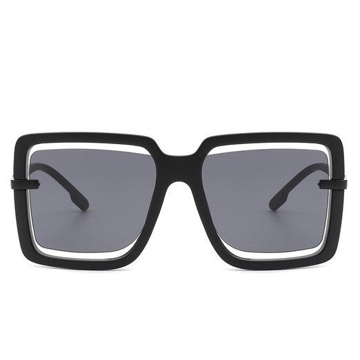 Oversize Square Large Cut-Out Sunglasses