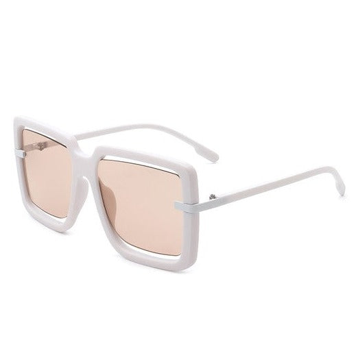 Oversize Square Large Cut-Out Sunglasses