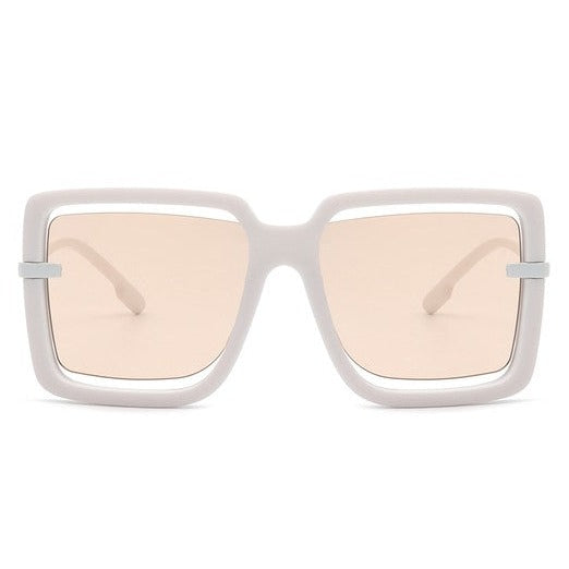 Oversize Square Large Cut-Out Sunglasses