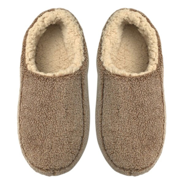 Cozy Fleece Lined Sherpa House Slippers