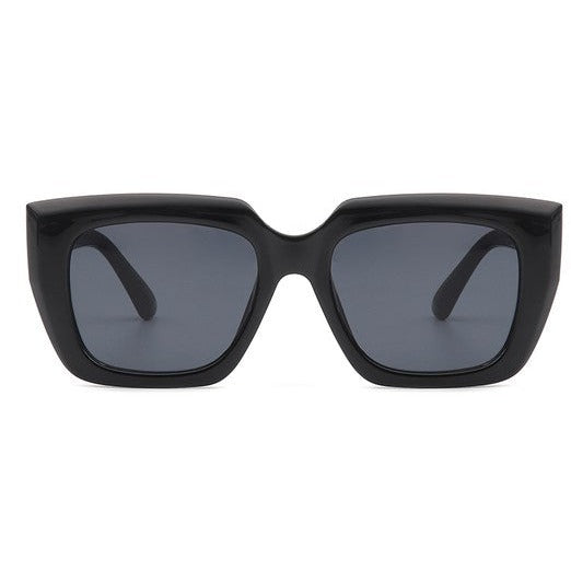 Square Retro Flat Top Cat Eye Sunglasses