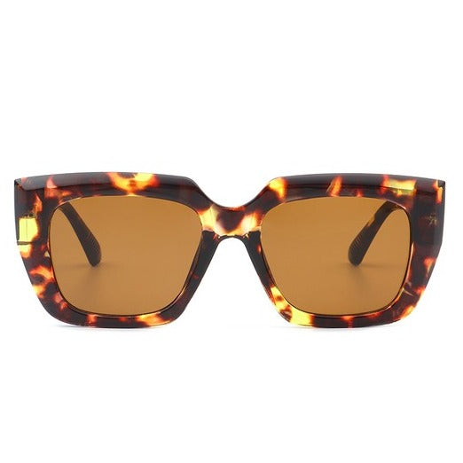 Square Retro Flat Top Cat Eye Sunglasses