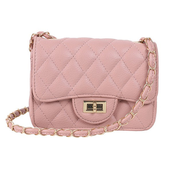 Quilted Vegan Leather Crossbody Bag